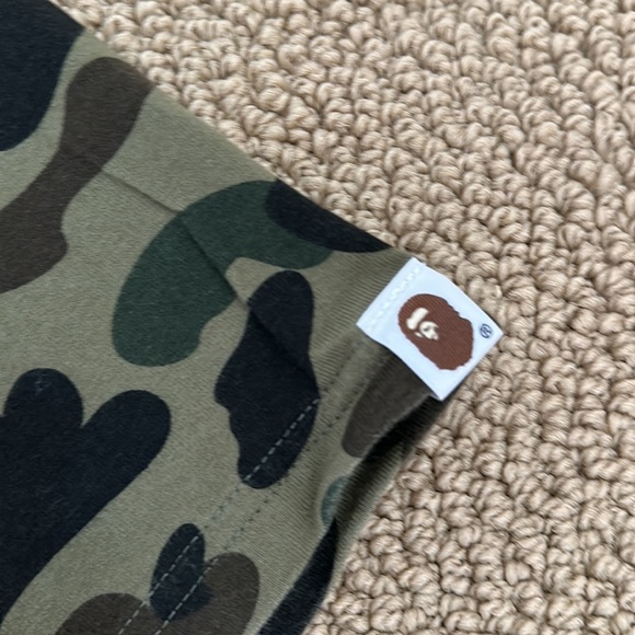 BAPE A Bathing Ape 1st camo college tee Men's size XXL - Picture 5 of 5